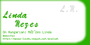 linda mezes business card